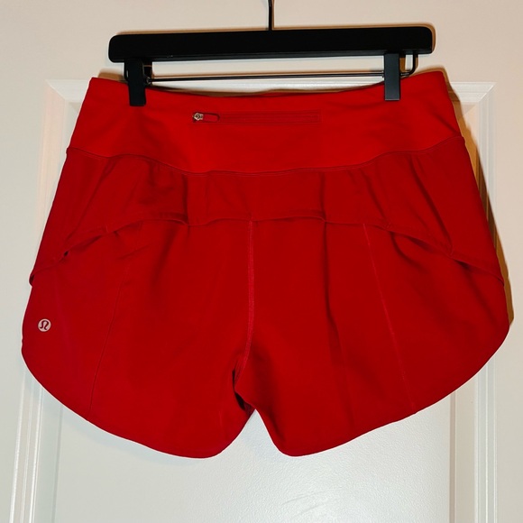 Lululemon Speed Up Short Long *4" in Dark Red Size 8 - Picture 6 of 9